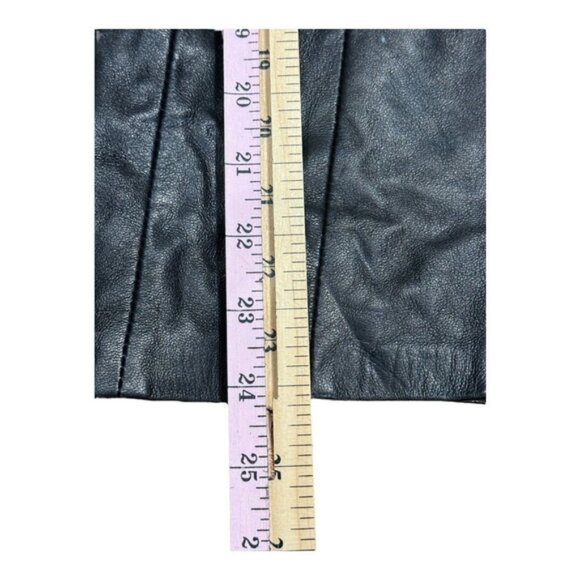 Danier Leather Skirt Womens 4 Chestnut Italian Leather Pencil Knee Length Canada - Picture 3 of 8